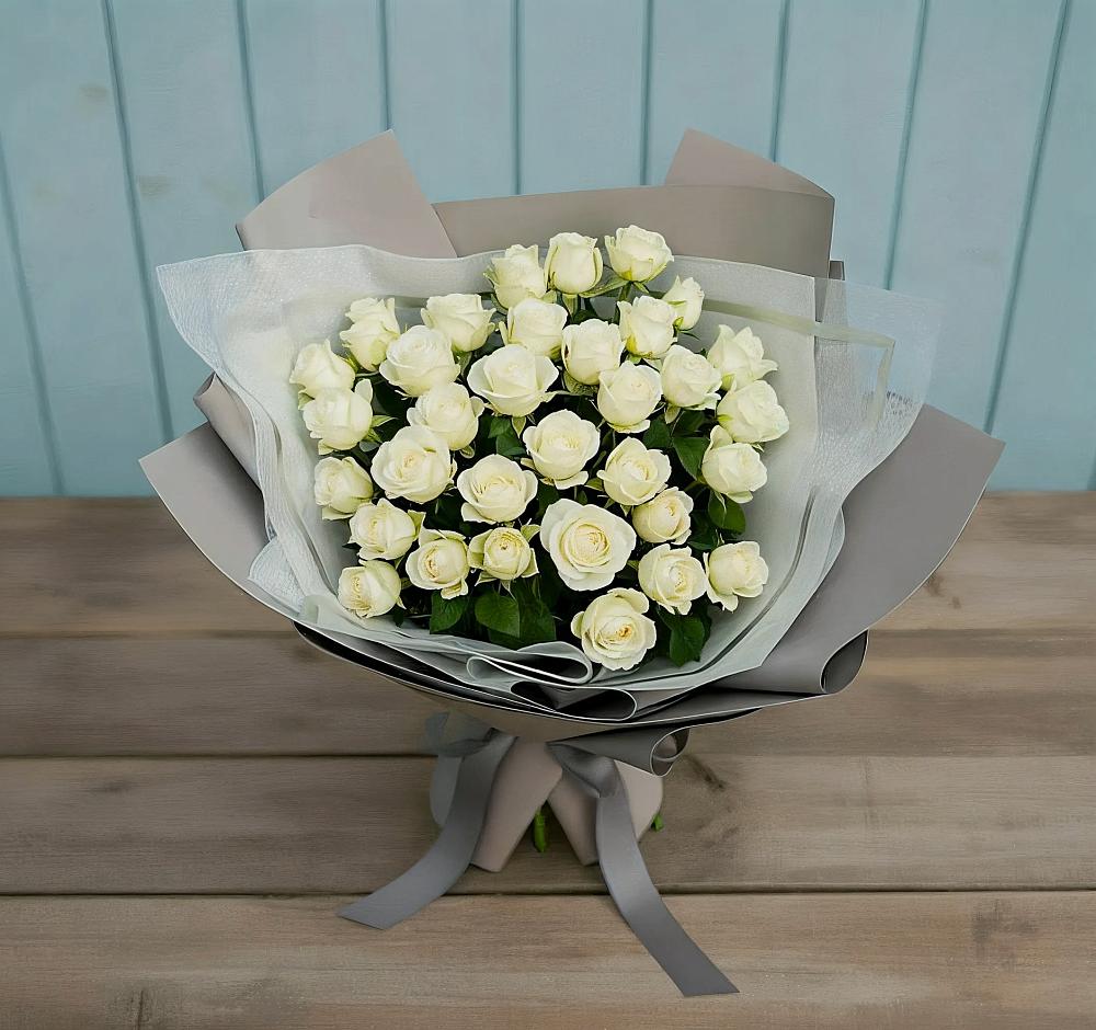 Букет Белоснежная нежность в Сусанино