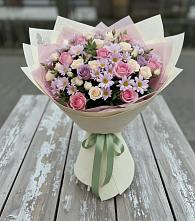 Букет цветов из:  Розы и Хризантемы в Сусанино