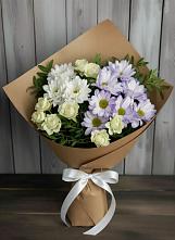 Букет цветов из:  Хризантемы и Розы в Сусанино