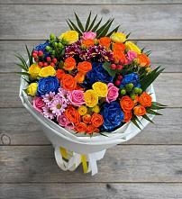 Букет цветов из:  Розы и Хризантемы в Сусанино