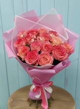 Букет 15 Розовых роз Равель в Сусанино