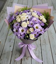 Букет цветов из:  Хризантемы и Розы #REPLACE_PRED# Сусанино